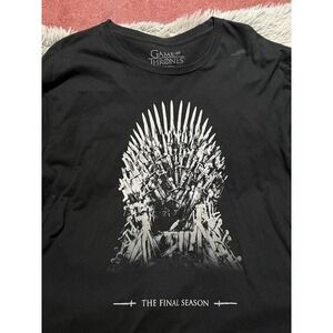 Game of Thrones The Final Season Long Sleeve Shirt Mens XL Black Graphic Print